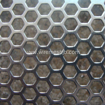 Hexagonal Hole Galvanized Perforated Metal Mesh